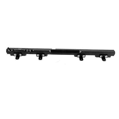 ALLOYWORKS Billet Aluminum Fuel Rail Fit Fit 1997-2001 Jeep Cherokee XJ Wrangler, Black