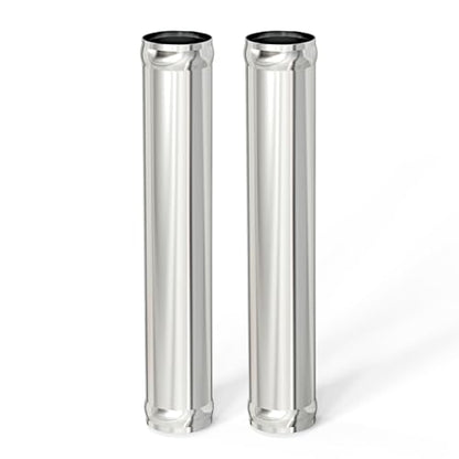 GASHER 2Pcs 12"(300MM) Straight Aluminum Alloy Tube Intercooler Pipe Air Intake Tube 4"OD with Bead Roll - color: straight（bead roll）, size: 4"OD (2 PCS) 12"