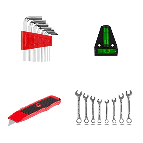 TLGREEN 95-Piece Car Tool Kit with Storage Case, Red - color: Red