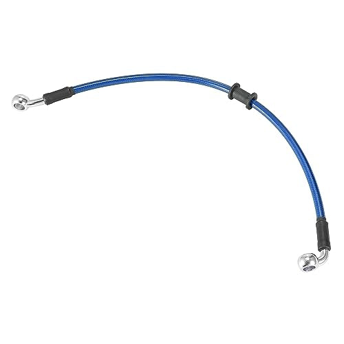 Motoforti Universal 40cm 15.75" Motorcycle Brake Clutch Oil Hose Line Pipe Hydraulic Reinforced Stainless Steel Braided Blue - color: Blue, size: 16 Inch