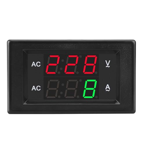 DROK Volt Amp Meter, AC 500V 500A Digital Voltmeter Ammeter Panel, 0.39 Inches LED 2in1 Multimeter, 2-Wire Voltage Amperage Tester Gauge with Current Transformer - size: AC 500V 500A