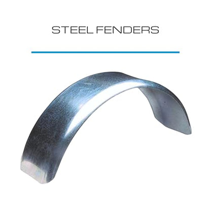 Tie Down - Trailer Fenders Single Axle - 16 Gauge Galvanized Steel Trailer Fender - 13" Wheel Size - 27.5" long 8" wide 11" tall For Boat or Utility Trailers (1 Replacement Fender) - size: 27.5" x 8" x 11", style: 1 Fender