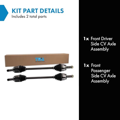 TRQ Front 2 Piece CV Axle Shaft Assembly Set - style: CSA32613
