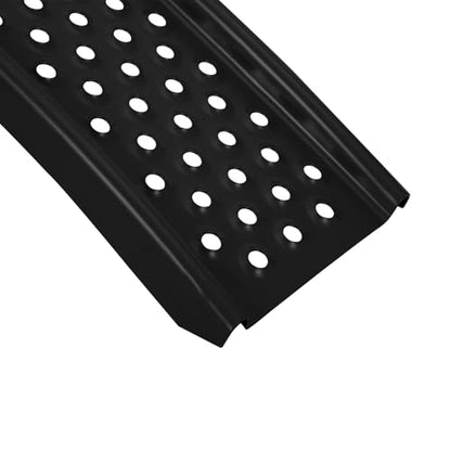 Car Ramp Set of 2, Support 8000lbs Gross Vehicle Weight, Heavy Duty Auto Truck Ramps, Solid Steel Vehicle Ramp Ideal for Oil Change and Car Repair, Ideal for Easy Home Garage Maintenance - color: Black