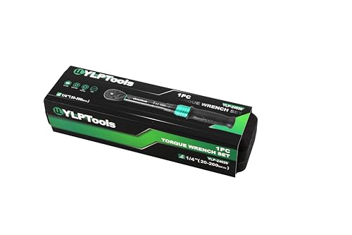 1/4-Inch Drive Click Torque Wrench, 20–200 in-lb (2.26–22.6 Nm), ±3% Accuracy, 90-Tooth Ratchet, Dual-Direction, Chrome Vanadium Steel, Includes Storage Case - size: 1/4 20-200