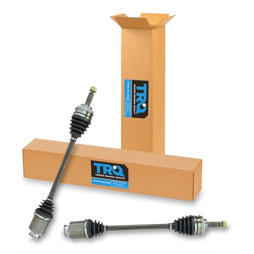 TRQ Front Driver and Passenger CV Axle Assembly Set Neoprene Boots Moly - style: CSA82444