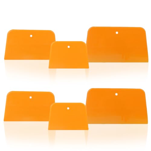 Car Body Filler Spreaders, 4, 5, & 6 Inch Automotive Body Fillers Reusable Hard Plastic Spreaders, for Applying Fillers, Putties, Glazes, Caulks and Paint (6 pcs) - size: 6 pcs