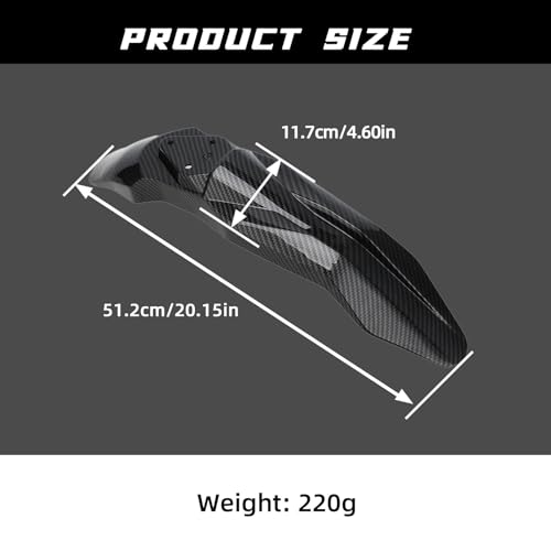 CHANGCHENG Motorcycle Front Fender Mudguard for Talaria Yozma In10 - color: Carbon Fiber Pattern