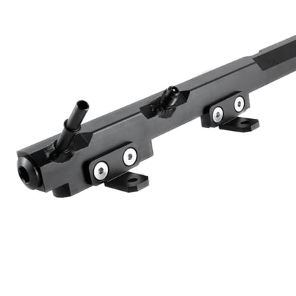 Billet Fuel Rail Replacement for 1997-2004 2008 Jeep Wrangler TJ Cherokee XJ 4.0L Black 1998 1999 2000 2001 2002 2003 04 94 95 96 97 98 Aluminum Billet Fuel Rail