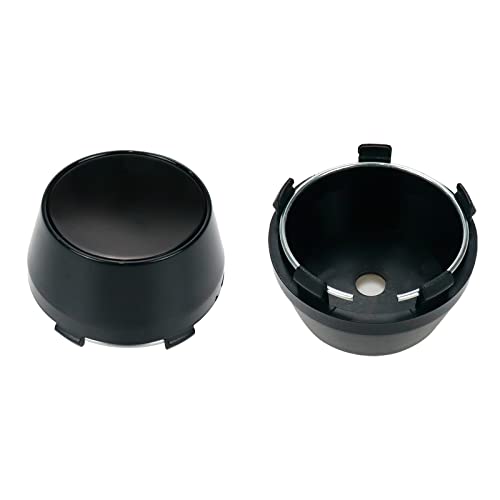 Modengzhe 4PCS Wheel Center Caps, 60mm Wheel Rim Hub Center Covers (Black) - color: Black