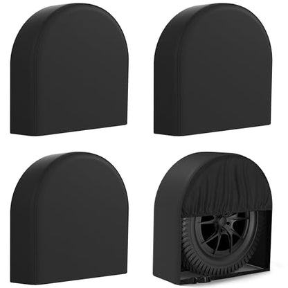 eletecpro RV Tire Covers, Fit 32-35 Inch Tire Diameters, Black, 4-Pack - color: Black, size: XL (Fits Tire Diameters 32''-35'')