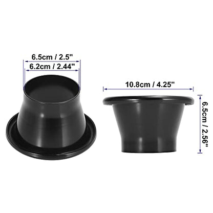 X AUTOHAUX 2.5 Inch Aluminum Bellmouth Adapter Air Inlet Decorative Cover - color: Black