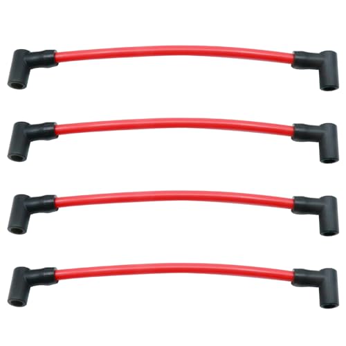 4 Pack 582365 Spark Plug Wire Set, Replacement for Johnson Evinrude 80 85 88 90 100 110 115 120 125 130 140 HP Outboards, Replaces 18-5231-1