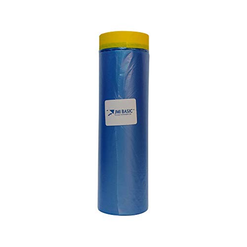 Pre-Taped Masking Film for Car Painting – 59 Inch x 65 Feet Tape and Drape - size: 59 Inch - 1RL