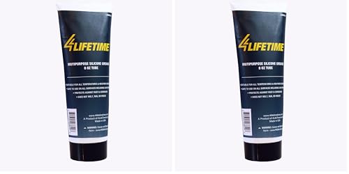 4LIFETIMELINES Multi-Purpose Silicone Grease 8 oz Tube, Brake Grease, All-Weather Lubricant for Auto, Home, Farm & Shop, Long-Lasting Versatility (Pack of 2) - size: 8oz Tube (Pack of 2)