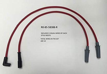 Viper 1500SRT 8.3L V10 04-05 8.5 mm High Performance Red Spark Plug Wire Set 58388