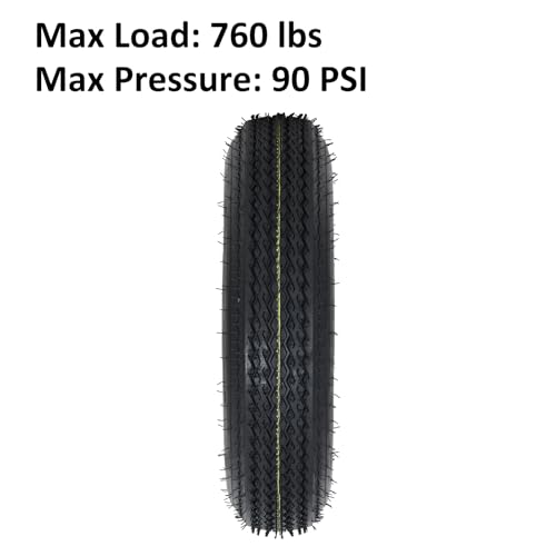 Garvee 2-Pack 4.80-8 Trailer Tires on 8” White Rims, 5 Lug on 4.5” Bolt Pattern, Load Range C 6PR, 760 lbs, Bias Ply Pre-Mounted for Utility/Boat/Camper Trailers - size: 4.80-8, style: 5 Lug