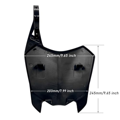 CRF110 Front Number Plate, Plastic Fender Replacement for CRF 110 CRF110F Pit Bike Dirt Bike Front Plastic Body Kit Fender (Black) - color: black