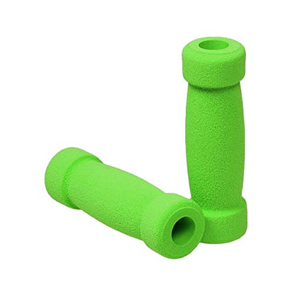 AlveyTech Handlebar Foam Grip Set - Replacement Hand Grips for Razor, Radio Flyer, Kids Kick Scooter, ATV, E-Bicycle, Electric Folding Scooters, Mountain Mini Bike Parts, fits Any 9/16" Bore Handle - color: Green