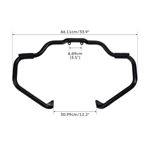 TCT-MOTORPARTS Mustache Engine Guard Highway Crash Bar Fit for Springfield Dark Horse 2016-2025 Roadmaster Classic 17-18 Chieftain Classic Springfield Limited - color: Black Crash Bar