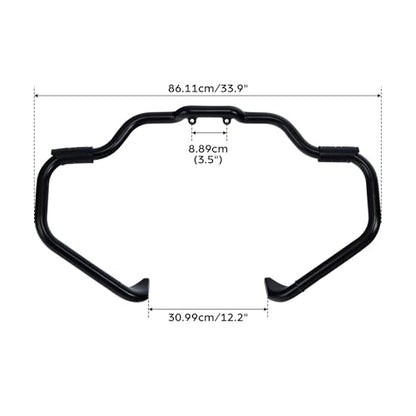 TCT-MOTORPARTS Mustache Engine Guard Highway Crash Bar Fit for Springfield Dark Horse 2016-2025 Roadmaster Classic 17-18 Chieftain Classic Springfield Limited - color: Black Crash Bar