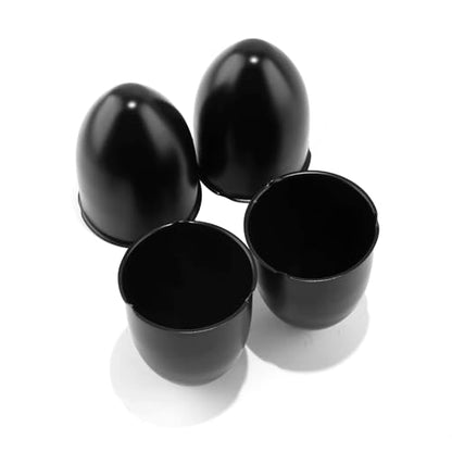 4Pcs 3.27" OD 4.53" H Pointed Top Trailer Wheel Center Caps for Rim - color: Matt Black, size: 3.27" OD 4.53" H