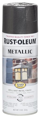 Rust-Oleum Stops Rust Metallic Spray Paint, Charcoal - color: Charcoal, size: 11 Ounce (Pack of 1)