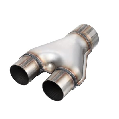 A-KARCK Exhaust Y Pipe 3" Inlet, Stainless Steel 2.25" Outlet 10" Long Y Pipe Withstands High Temperatures - color: Y Pipe, size: 3.0 To 2.25inch 10"Long