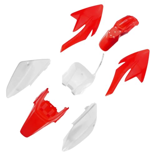 PRO BAT 7 PCs Plastic Fender Fairing Kit - color: Red&White Plastic Fender Kit