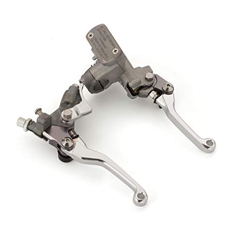 Dirt Bike Brake Master Cylinder Reservoir Cable Clutch Levers for EC250 300 E4 XC 200 250 300 EC 2T 4T FSE FSR - color: Silver