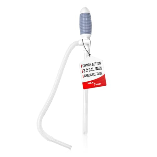 TERA PUMP Durable Manual Fuel Transfer Pump Siphon - style: 3.2 Gal / Min