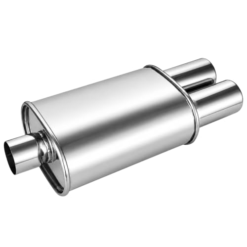 Catekro Exhaust Muffler Y Pipe 2.5" Inlet 3" Dual Outlet 21.3" Length - color: 1 Inlet to 2 Outlet