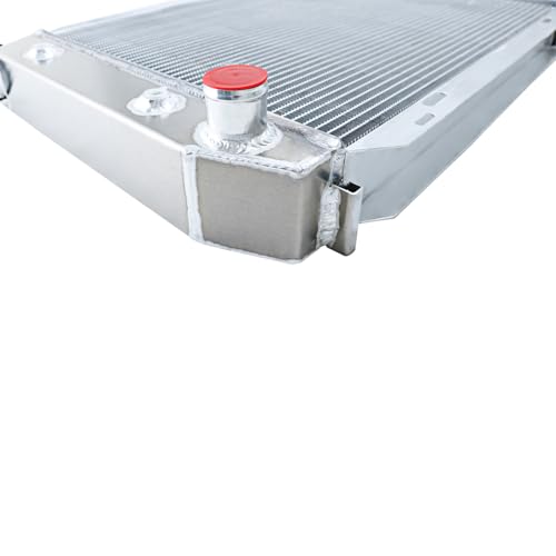 3 Row Radiator For Ford Mustang GT LX Foxbody Thunderbird 1979-93 - size: 3 Row Radiator+CNC 1.3Bar Cap(AT)