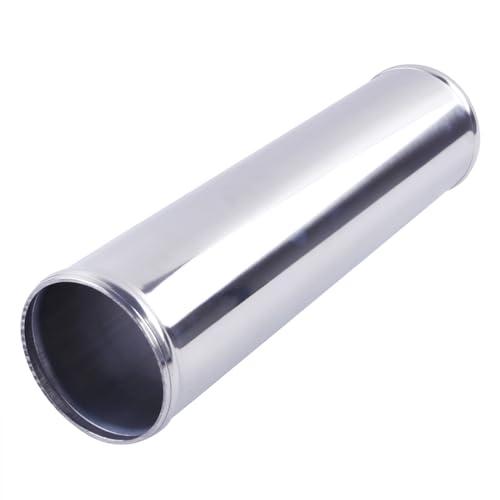 Aluminum Pipe Tube Intercooler Hose OD63mm(2.5"), 6061 Aluminu Air Intake Tube, Length 11.8" (300mm), Thickness 2mm Silver Aluminum Alloy Exhaust Pipe - size: OD63(2.5"), style: Straight