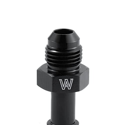 Quick Connect Male 3/8 Fuel Rail Hose to 6AN Adapter Fitting LS1 LS3 GM T-6061 Aluminum Black