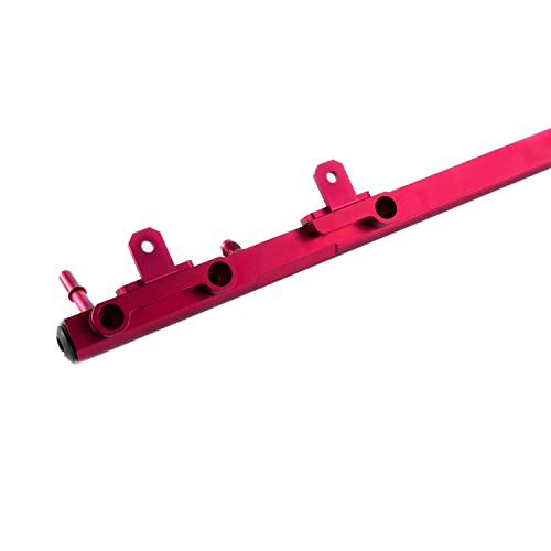 1Pcs Billet Aluminum Performance Fuel Rail Red Compatible with 1997-2001 Jeep Wrangler/TJ/Cherokee & 1995-2004 Jeep Grand Cherokee 4.0L L6 Gas - size: Red