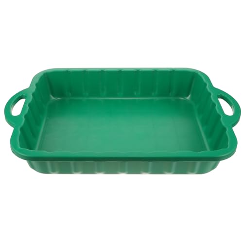 23.5" Oil Drain Pan for Car, Heavy Oil Change Collector Pan Leakproof - color: Green
