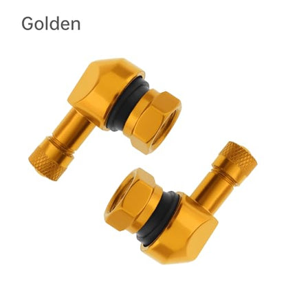 90° Tire Valve Stems 11.3mm Aluminum Forged for Scooter E-Bike ATV - color: Gold