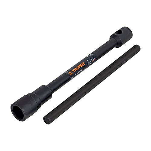 Truper 33mm x 3/4-Inch Heavy-Duty Artillery Lug Wrench, Forged Steel Truck Wheel Nut Wrench, Industrial Grade Deep Socket Impact Tool (Model 15489 / LLAR-33)