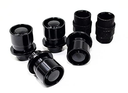 Set of 4 12x1.5 Veritek OE 1.47 Inch Mag Factory Style Replacement Black Lug Nut Wheel Locks with 2 Black Keys for Factory Wheels VPE-45700N2BK