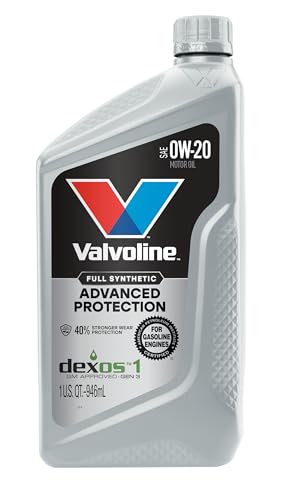 Valvoline Advanced Full Synthetic SAE 0W-20 Motor Oil 1 QT, Case of 6 - size: 1 QT, Pack of 6, style: Advanced Protection