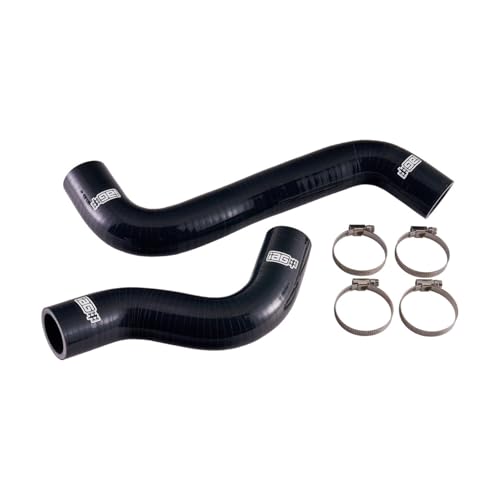IAG Silicone Upper & Lower Radiator Hose Kit for Subaru WRX 2015-21, Black - color: Black