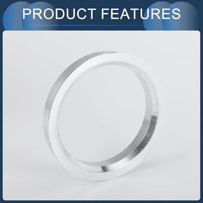 Hub Centric Rings, 59.5mm ID to 72.6mm OD Vehicle Wheel Hubrings Aluminum Alloy, 4 Pcs - size: 59.5mm to 72.6mm