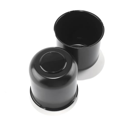 2Pcs 4.25" Stainless Trailer Wheel Center Caps, 4.29" H Matte Black - color: Matte Black, size: 4.25" Hub 4.29"H