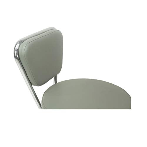MAYAKOBA Dayton Rolling Stool with Backrest – Storm Gray Pneumatic Seat, Adjustable Height 13"-15", Ergonomic Design for Home Office, Garage, Gardening, Lab, School, Mechanic Tasks - color: Storm Gray