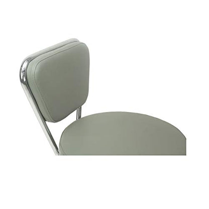 MAYAKOBA Dayton Rolling Stool with Backrest – Storm Gray Pneumatic Seat, Adjustable Height 13"-15", Ergonomic Design for Home Office, Garage, Gardening, Lab, School, Mechanic Tasks - color: Storm Gray