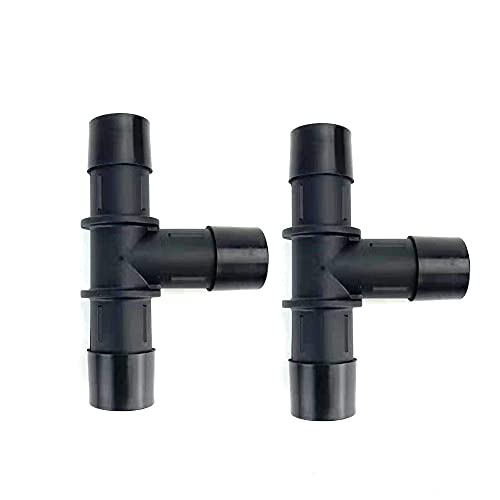 KDP Automotive Heater Hose Connector, 5/8"X5/8"X5/8" Tee Barb Glass Filled Nylon PA66-GF33 Fitting for Heat/Coolant Vacuum line and Rubber Hose Black Air/Fuel/Water (Pack of 2) - size: T-5/8" x 5/8" x 5/8"