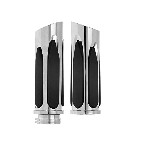 1 Inch Cable Throttle Handlebar Grips Motorcycle Hand Grips - color: #4 Chrome