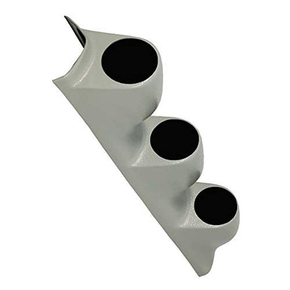 GlowShift Universal Gray Triple Pillar Gauge Pod Holder