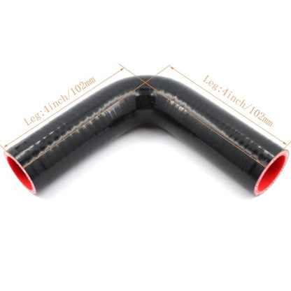 90 Degree Elbow Coupler Silicone Hose 4-Ply ID 1 3/4-Inch(44.5mm - size: 1.75 Inch